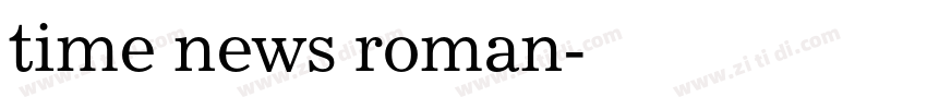 time news roman字体转换